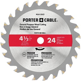PORTER-CABLE 4-1/2-Inch Circular Saw Blade, 24-Tooth (PC412TCT)