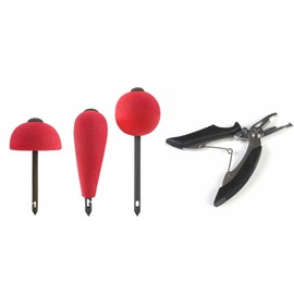 blntackle76 Jenzi Pop Up Kit Red 3-6 Pieces Buoyancy Body Dead Bait Pike Bait + Fishing Scissors or Free Petri Sticker (3 Buoyancy Bodies + Fishing Shears)