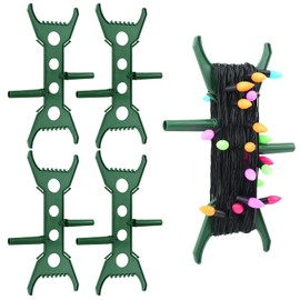 12 Pcs Christmas Light Storage Holder, Rotating Handle Holiday Light Storage Cord Wind Up Storage Reel, Portable Xmas Lights Organizer for String Lights, Extensions Cords, Garland, Beads, Rope