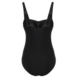 AOQUSSQOA Women One Piece Swimsuits Swimming Costume Swimwear Tummy Control Push Up Bathing Suits（1Black,XL）
