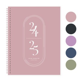 Rileys Planner 2024-2025 Academic Year, 18-Month Academic Weekly Planner - Academic Weekly & Monthly Agenda Planner, Flexible Cover, Notes Pages, Twin-Wire Binding (8.5 x 11 Inch, Pink)