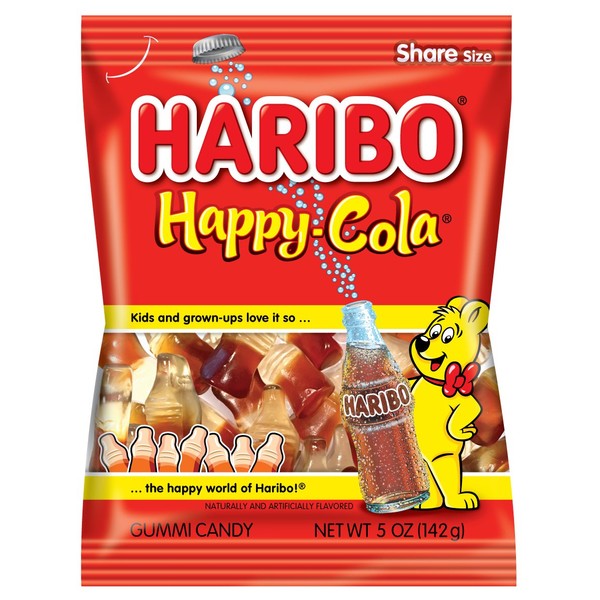 HARIBO Gummi Candy, Happy-Cola 5 oz. Bag (Pack of 12)