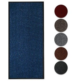 Circle of trust Hallway Runner Rug Heavy Duty Non Slip Rubber Back Blue 90x200cm Dirt Trapper, Water Absorbent Runner, Washable Floor Mat, Long Carpet Runner for Kitchen, Launch, Doorway Area Rug