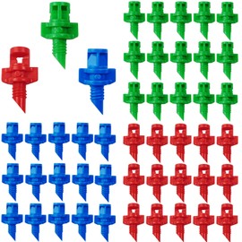 RONYOUNG 210PCS 90/180/360 Degree Polyethylene (PE) Micro Sprayer Refraction Automizing Sprinkler Nozzle Irrigation System Garden Lawn Plant Irrigation Water Sprinkler