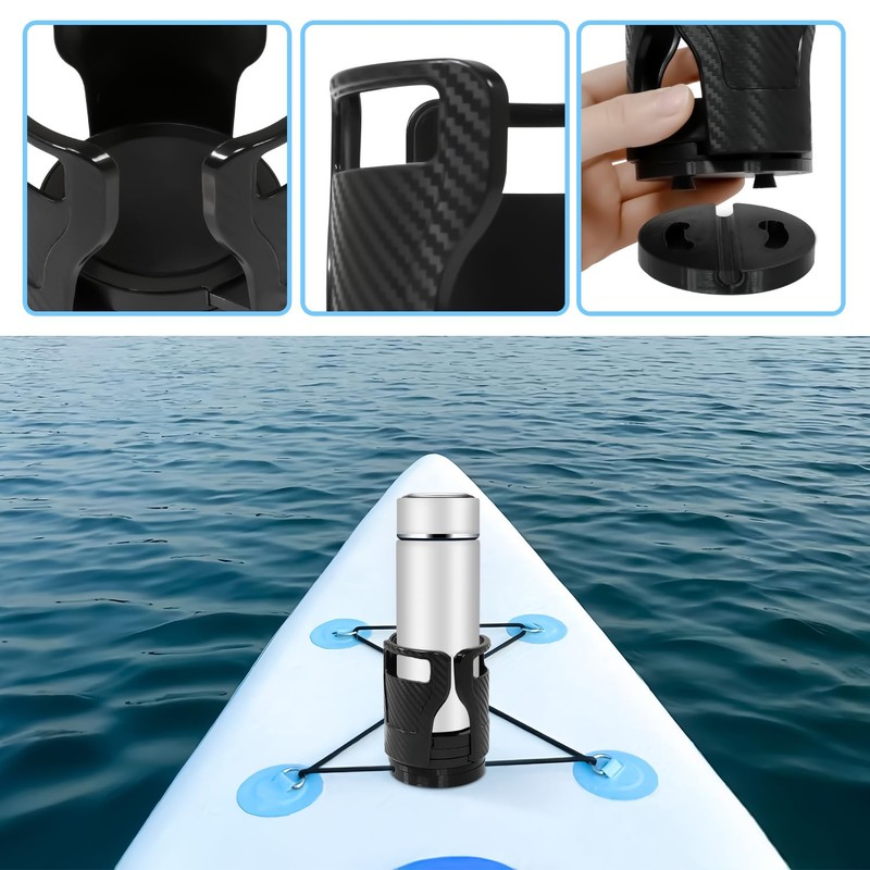 Adjustable Paddle Board Cup Holder, Paddleboard Beverage Holder Carbon Fiber