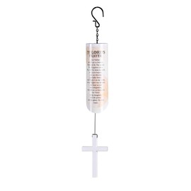 Dicksons The Lord Prayer KJV, White/Tan 23.5 x 3 Inch Aluminum Noisemaker Windchime