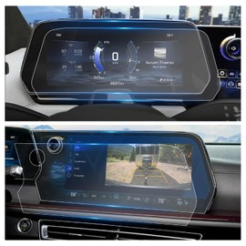 WEIPIN For 2024-2025 Traverse (LS/LT/Z71/RS/High Country) Screen Protector 17.7 Inch Nano Anti-Scratch Ultra-Tough Touchscreen *2 + 11 Inch Dashboard *2 Accessories - No More Scratch&Fingerprint