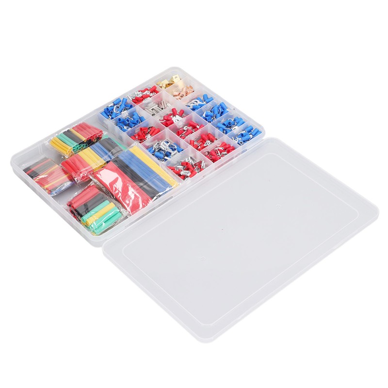 678PCS Cold Pressed Terminals Kit Rubber Electrical Insulated Terminals Assortment