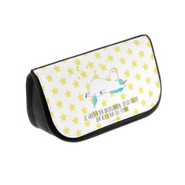 Mr. & Mrs. Panda Toiletry Bag, Cosmetic Bag, Unicorn Starry Sky with Saying - White