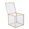 Gold Edge Geometric Glass Plant Planter Succulent Plants Container Home