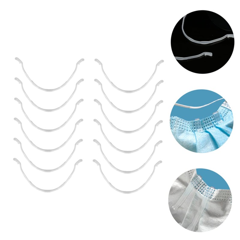 Ciieeo 12Pcs Reusable Mask Support Strap Shaped Protection Strip for