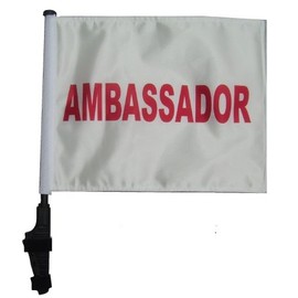 SSP Flags Ambassador Golf Cart Flag EZ On & Off Bracket