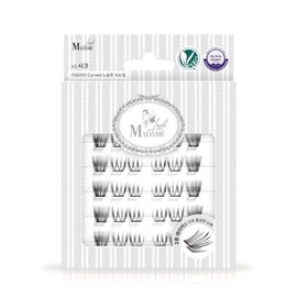 Madame Lash Nogue Vegan Cluster False Eyelashes for Partially Light Comfortable Natural Eyes Korean Cosmetics (Black, CHIC)