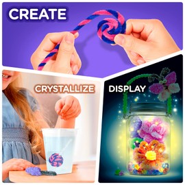 Learn & Climb Arts and Crafts Kit for Girls Ages 8-12. Create Your Own Crystal Night Light - Cute Holiday Gift Set