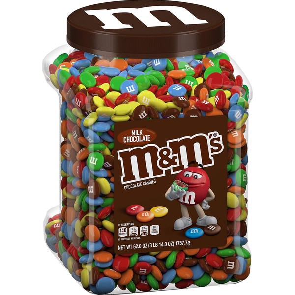 M&M's Milk Chocolate Candies Jar (62.0 OZ), 62 oz