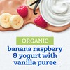 Gerber Purees Organic Banana Raspberry Yogurt Vanilla Toddler Pouch, 3.5