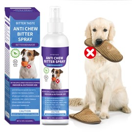 No Chew Spray for Dogs, 200ML Bitter Apple Spray for Dogs to Stop Chewing and Prevents Wound Licking, Protects Furniture, Shoes, Bandages, Alcohol-Free & Non-Toxic, Safe for Indoor & Outdoor Training