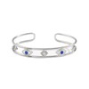 Alex and Ani AA765823SS,Evil Eye Crystal Cuff,Shiny Silver,Blue, Bracelets