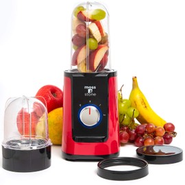 Moss & Stone MiniSmoothie Blender, Compact Personal Blender with Additional Cups Bullet Shape For Frozen Drinks, To-Go Portable Cups with Lids, Juice & Smoothie Maker