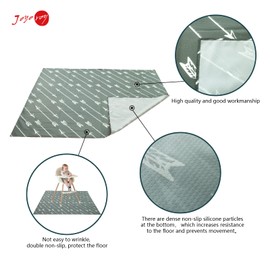 53'' Splash Mat Under High Chair Baby Highchair Mat For Floor Splash Mat Splat Mat Waterproof Washable Floor Mat For Baby High Chair Splat Mat For High Chair Washable Floor Mat Portable Non-Slip Mat