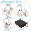 Teacher with Heart Keyring - Set of 3, Colourful Colours,