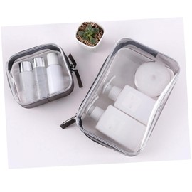 Mikinona 1 Set 3pcs Transparent Makeup Bag Portable Toiletry and Cosmetic Bags for Women Large Medium Small Durable Travel Organizer for Toiletries and Makeup Essentials