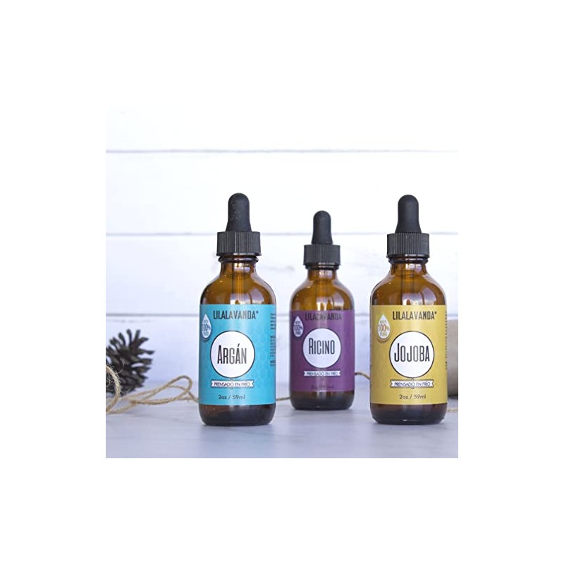 Kit de Aceites para el Cabello Argán, Jojoba y Ricino