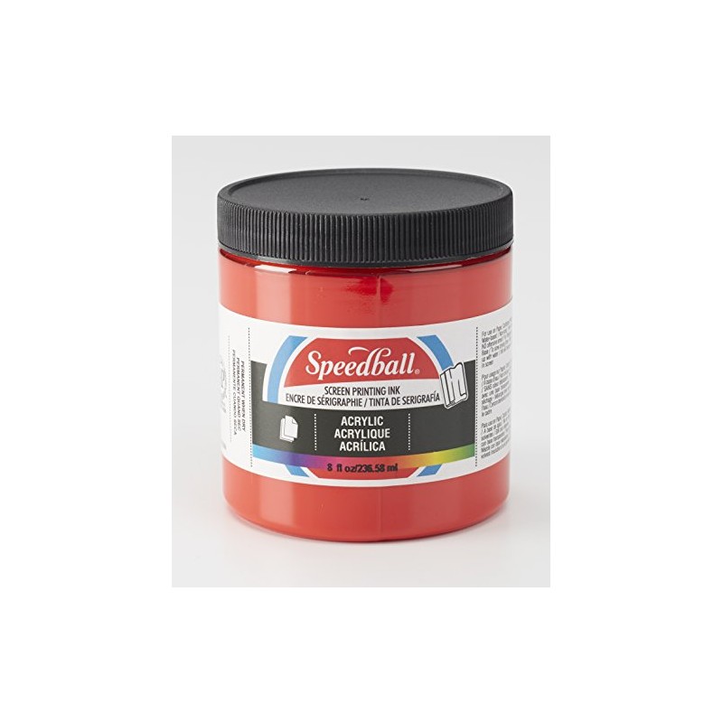 Speedball Acrylic Screen Printing Ink, 8-Ounce, Medium Red