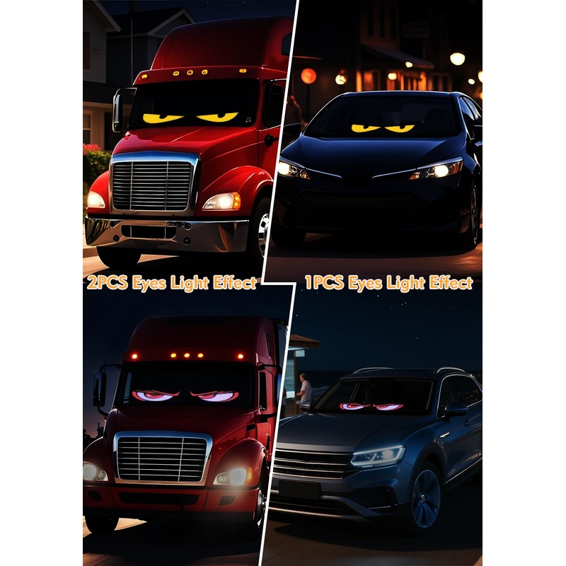 MIMIRGB 2PCS Devil Eye Lights for Cars, LED Eyes for