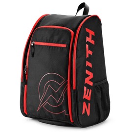 A11N Tournament Pickleball Backpack, Large Capacity Pickleball Bag Holds 4+ Paddles & Accessories - Separate Shoes Compartment, with Fence Hook, ID Tag, Black/Red