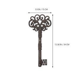 FUNOMOCYA Retro Cast Iron Ancient Key Crafts for Wedding Decoration Vintage Home Adornment Rustic Key Shaped Accessories for Bridal Celebrations Unique Garden Decor