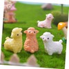 BESPORTBLE 2sets Resin Mini Alpaca Figurines Miniature Resin Animals Garden