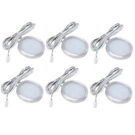 CICMOD 6pcs Interior Led Spot Light 12V 3W Recessed Ceiling Down Light for RV Camper Van Caravan Boat Warm White