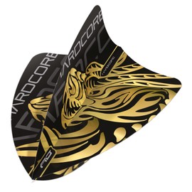 RED DRAGON Hardcore Jonny Clayton Gold Dragon Freestyle Dart Flights - 3 Sets Per Pack (Total 9 Dart Flights)