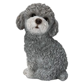 Oubia H24092-2 Looking Back Toy Poodle Gray (Small), 3.9 x 3.1 x 5.5 inches (10 x 8 x 14 cm), Doll, Figurine, Figurine, Animal, Animal, Garden, Decorative, Realistic, Cute, Dog, Dog