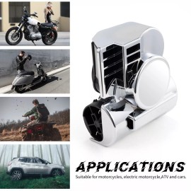 FARBIN Motorcycle Air Horn with Horn Cover Kit 150DB Super Loud Horn Wire