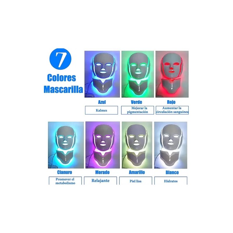 Máscara Led Facial Fotodinamica Terapia De Osmmos