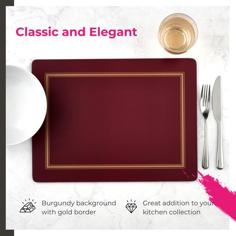 Pimpernel Classic Collection Placemat & Coaster Set – (15.7" x