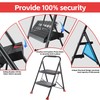 Foldable Step Ladder Stool - 2-Stepping Extension Tall Heavy Duty
