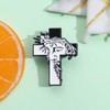 Christian Crucifix Enamel Pin Metal badge brooch Religious Symbol with