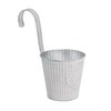 DARO DEKO Metal Hanging Pot, White, Diameter 13 cm, Set