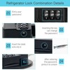 New Upgraded Fridge Door Locks, Windspeed 2Pack Refrigerator Lock Combination