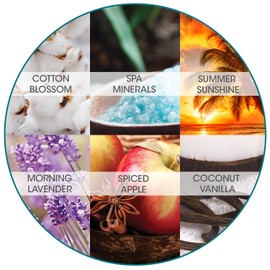 Fresh Products ourfreshe Plug In Air Freshener 30 Day Refills Replace Messy Aerosols with Dry Fragrance For Use in Medium Sized Spaces Variety Pack 6 Pack