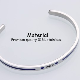 Kivosliviz - Pulsera fina de línea azul para mujer y mujer