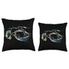 Swimming Goggles Vector Throw Pillow
