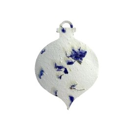 Of The Earth Handmade Paper - Wildflower Seed Paper Ornament Shape - w/Seeds & Petals - 5" x 7" - Set of 8 - with Guides & Envelopes (04s Purple Petal)