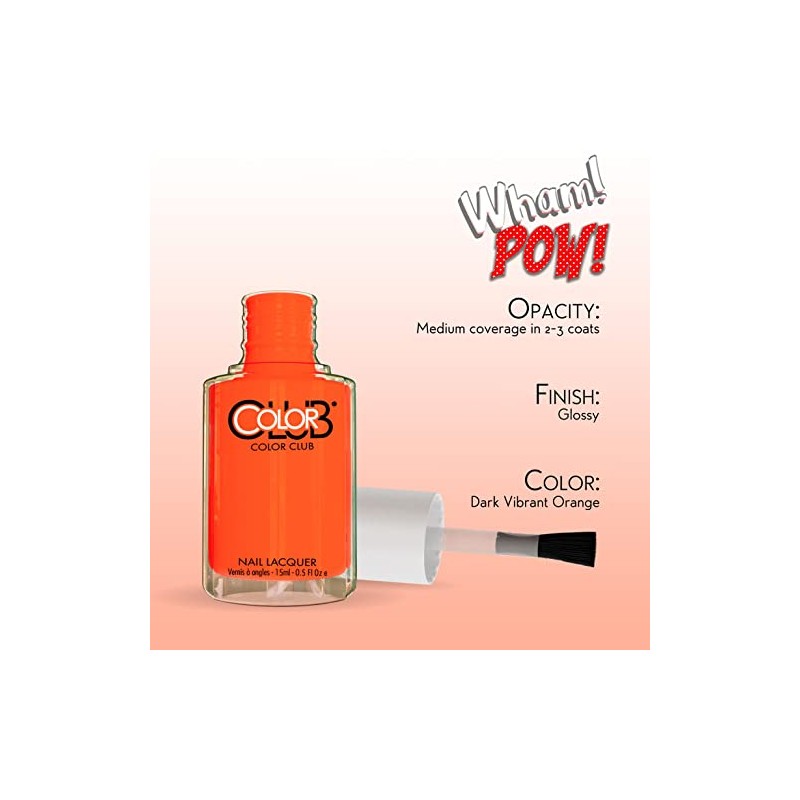 Color Club Nail Polish, Orange, Wham, Pow, .05 Ounce