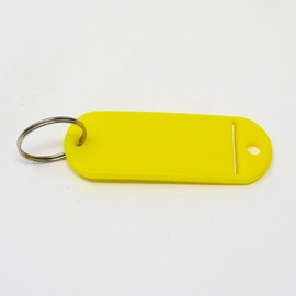 SBS Pack of 100 Key Tags Key Tags with Label for Labelling Yellow