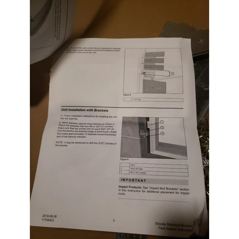Marvin Structural Bracket For Windows And Doors Installation Set