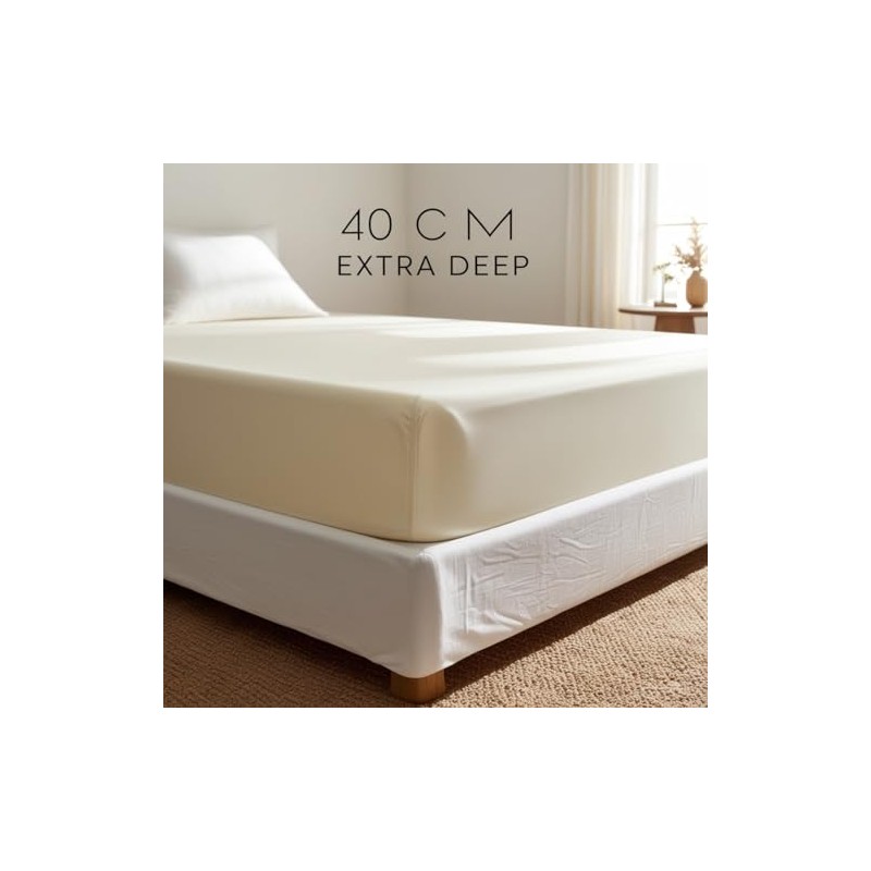 200 Thread Count 100% Egyptian Cotton Fitted Sheet - Extra